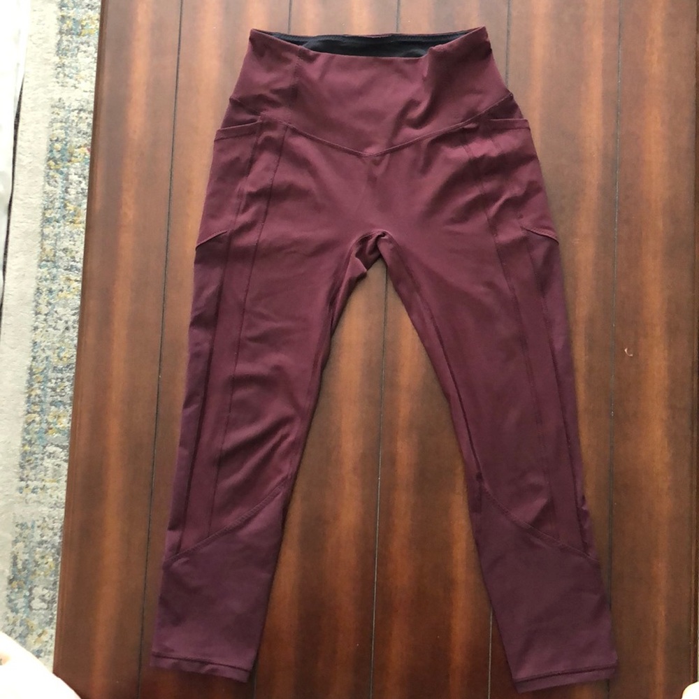 Lululemon All The Right Places Crop maroon